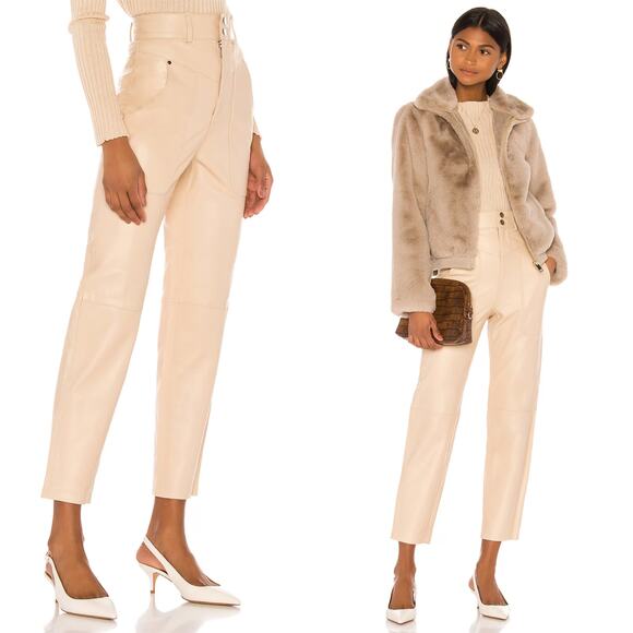 Song of Style Seana Leather Pant Khaki - Picture 1 of 10